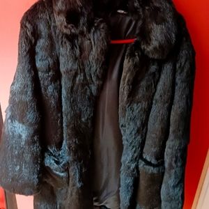 Genuine Rabbit Fur Coat Vintage 80ies
